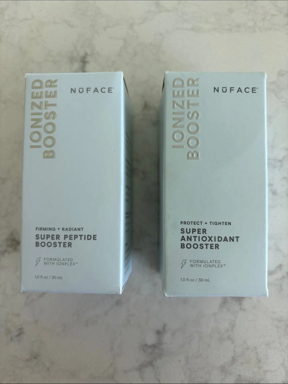 NuFACE ionized boosters: Super peptide and Super antioxidant Serum Duo